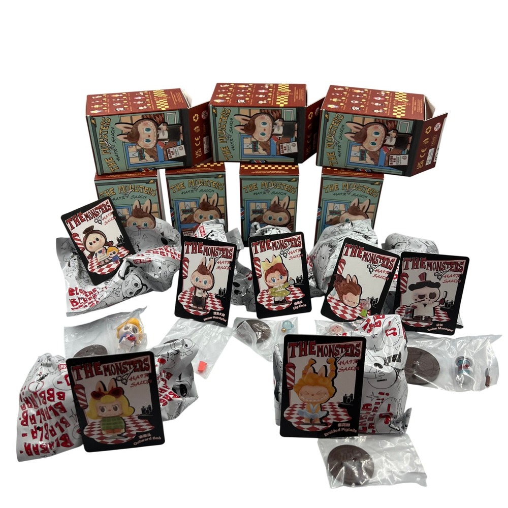 POP MART The Monsters Labubu Hair Salon Series Lot 7 Confirmed Figures Labubu